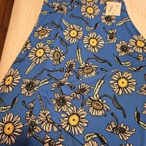 LuLaRoe Maxi Skirt – Women’s XL – Blue Daisy Floral – New With Tags